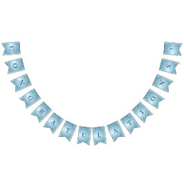 Blaue Dekorative Blumen-Girlande-Flagge Wimpelkette