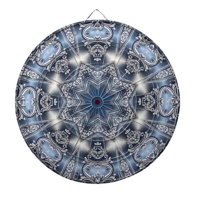Blaue Dekorative Dartscheibe (vorne)