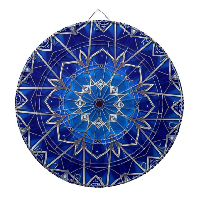 Blaue Dekorative Dartscheibe (vorne)