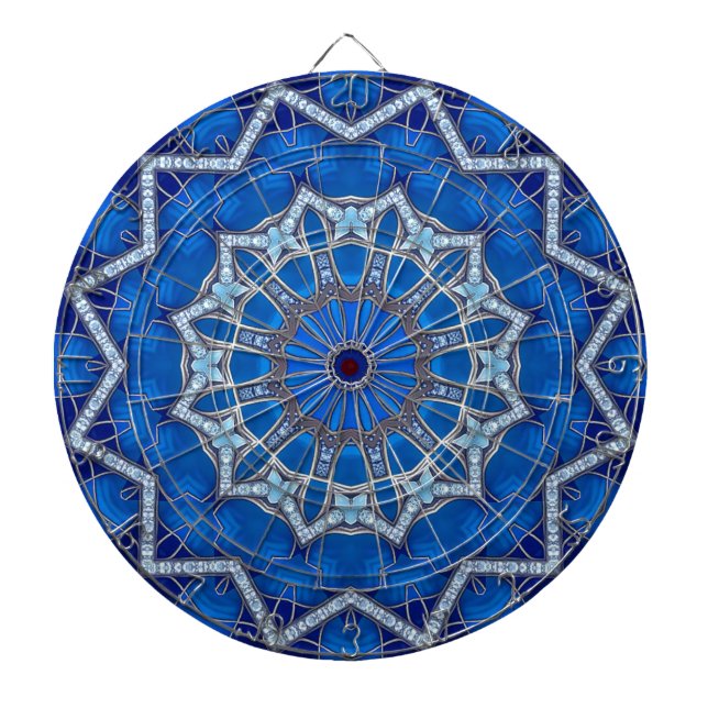 Blaue Dekorative Dartscheibe (vorne)
