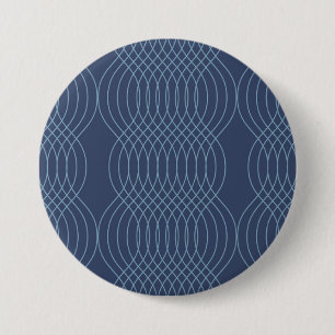 Blaue, dekorative, einfache, moderne, trendige wel button