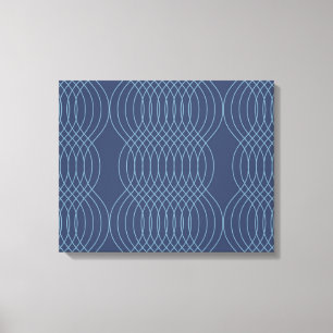 Blaue, dekorative, einfache, moderne, trendige wel leinwanddruck