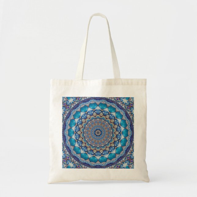 Blaue Dekorative Feiertags-Tasche Tragetasche (Vorne)