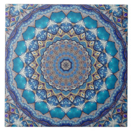 Blaue dekorative Keramikfliese