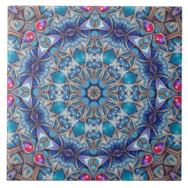 Blaue dekorative Keramikfliese