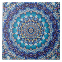 Blaue dekorative Keramikfliese