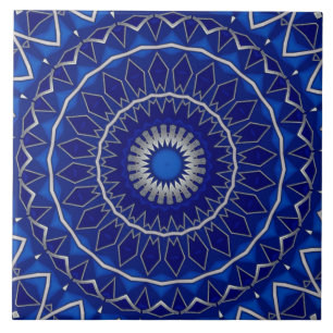 Blaue dekorative Keramikfliese