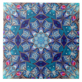 Blaue dekorative Keramikfliese