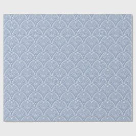 Blaue delikate Muscheln Geschenkpapier