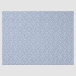 Blaue delikate Muscheln Seidenpapier