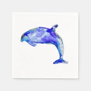 Blaue Delphin-Servietten Serviette