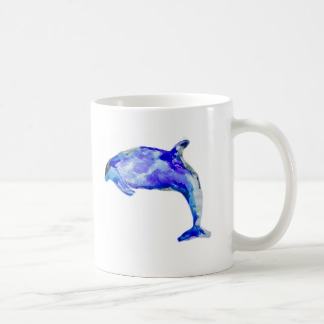 Blaue Delphin-Tasse Kaffeetasse (Rechts)