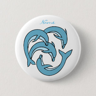 Blaue Delphine, die Thunder_Cove umkreisen Button