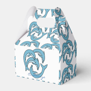 Blaue Delphine, die Thunder_Cove umkreisen Geschenkschachtel