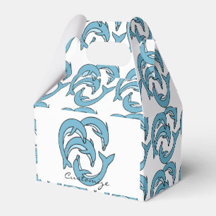 Blaue Delphine, die Thunder_Cove umkreisen Geschenkschachtel