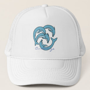 Blaue Delphine, die Thunder_Cove umkreisen Truckerkappe