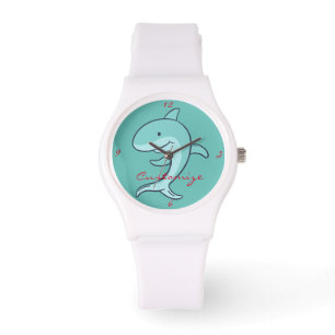 Blaue Delphine, die Thunder_Cove verlassen Armbanduhr