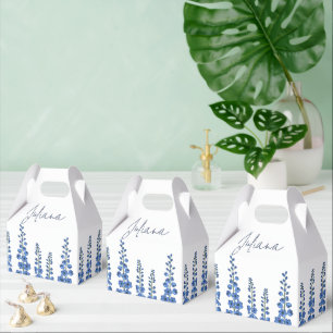 Blaue Delphinium-Blume im Juli Geschenkschachtel