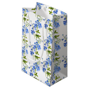 Blaue Delphinium-Hochzeit gemustert Kleine Geschenktüte