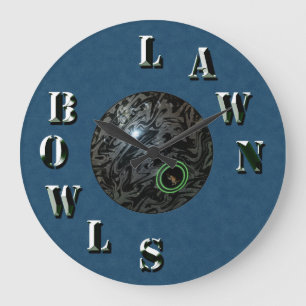 Blaue Denim-Dimensionale-Bowls-Wanduhr Große Wanduhr