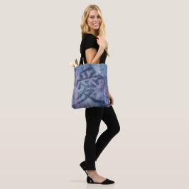 Blaue Denim-Effekt Liebe chinesisches Symbol Totbe Tasche