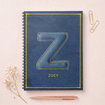 Blaue Denim-Imitat-Nähpatch-Buchstabe Z-Monogramm