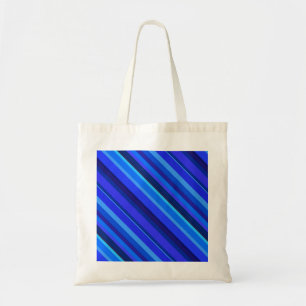 Blaue Diagonalstreifen Tragetasche
