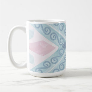 Blaue Diamant-Geometrie Kaffeetasse