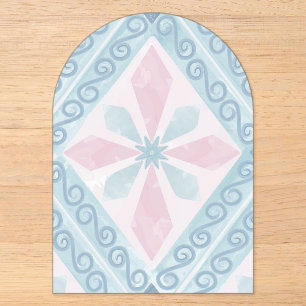 Blaue Diamant-Geometrie-Muster Acryleinladungen