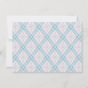 Blaue Diamant-Geometrie-Muster Save The Date