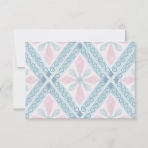 Blaue Diamant-Geometrie-Muster Save The Date