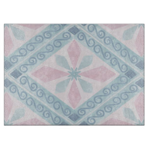 Blaue Diamant-Geometrie-Muster Schneidebrett