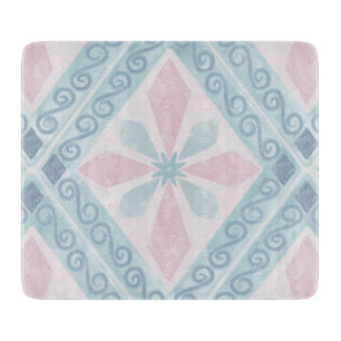 Blaue Diamant-Geometrie-Muster Schneidebrett