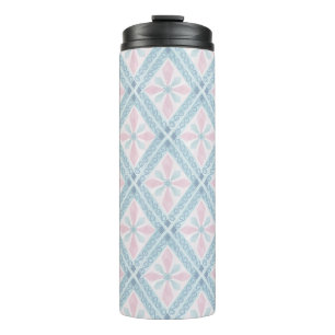 Blaue Diamant-Geometrie Thermosbecher