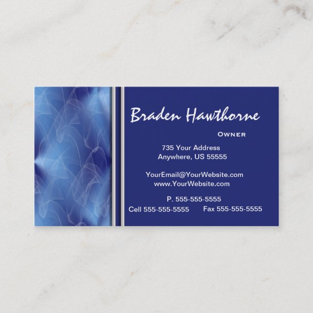 Blaue Diamant-Grafikdesign-Visitenkarten 2 Visitenkarte (Vorderseite)