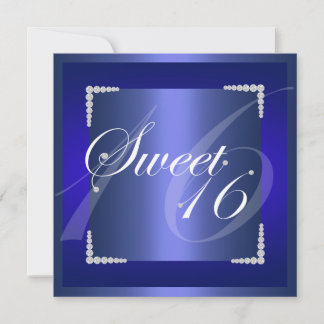 Blaue Diamant zum Geburtstag Einladung