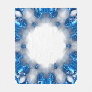 Blaue Diamanten Fleecedecke