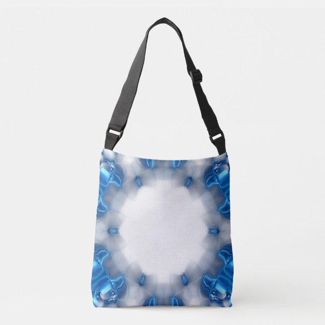 Blaue Diamanten Tragetaschen Mit Langen Trägern (Vorderseite)
