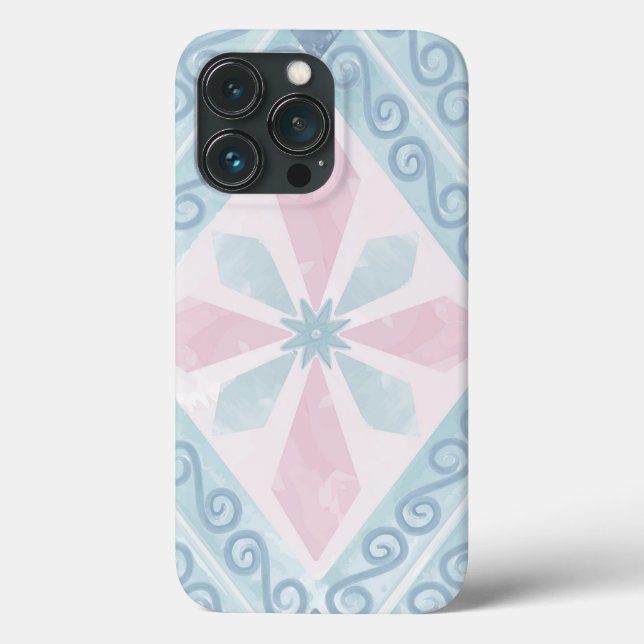 blaue Diamantmuster Case-Mate iPhone Hülle (Rückseite)