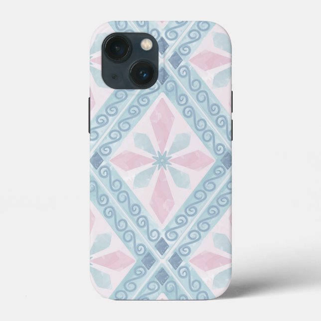 blaue Diamantmuster Case-Mate iPhone Hülle (Rückseite)