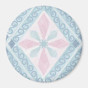 blaue Diamantmuster Magnet
