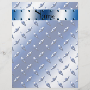 Blaue Diamantplatte aus personalisiertem Stahl