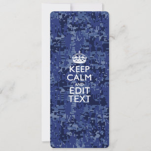 Blaue digitale Camouflage KEEP CALM UND Text bearb