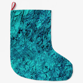 Blaue digitale Kunst mit vielen gemischten/labyrin Großer Weihnachtsstrumpf