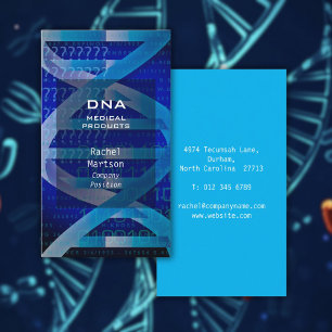 Blaue DNA Medizinische Wissenschaft Modern Visitenkarte