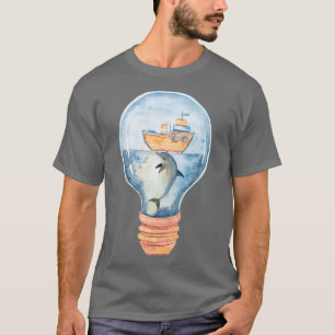 Blaue Dolphin T-Shirt