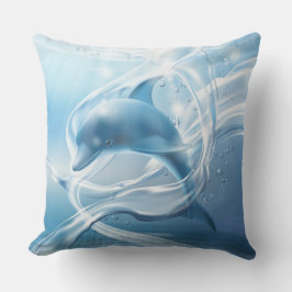 Blaue Dolphin-Wurfkissen Kissen