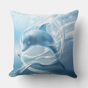 Blaue Dolphin-Wurfkissen Kissen