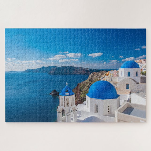 Blaue Domes von Santorini (Horizontal)