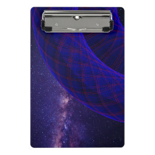 Blaue Donuts im Weltraum Mini-Clipboard Mini Klemmbrett